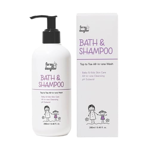 Image of for my daughter 2-in-1 Baby Bath Wash & Hair Shampoo- Gentle 2-in-1 Cleanser Safe, Natural, and Effective Care for Delicate Baby Skin & Hair (280ml / 9.46oz)