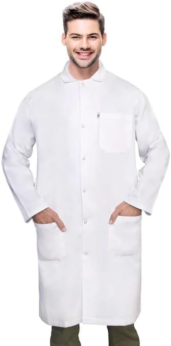 unisex-adult Knee Length Long Lab Coat for Medical Srudents, Doctors and Pharmacy Staff - Image 2