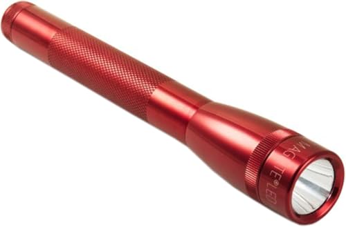 MagLite Mini Incandescent Flashlight – Compact, Water-Resistant, Twist On/Off, 2-Cell AAA Battery-Powered – Red