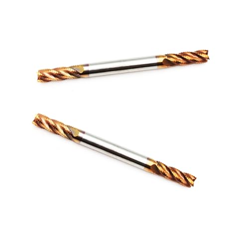 Image of 2pcs /Package HRC45 4Flutes shank Dia1 /4 Inches Tungsten Solide Carbide Double end Roughing End Mills For CNC Router Bit wood metal cutter mill tool CNC milling cutter (2pcs, 1 /4 inchx1 /4 inchx3 /4 inchx3 inch)