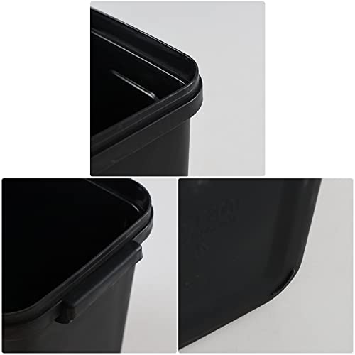 Image of Esdiplot 1.8 Gallon 4 Packs Plastic Small Trash Can Recycling Bin, Black | Slim Wastebasket Garbage Container Bin, Fits Under Desk /Sink