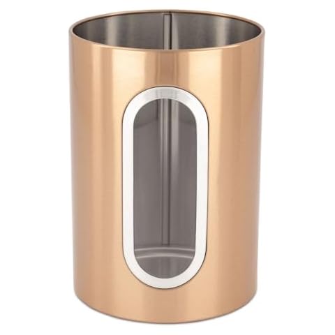 Bravich Copper Utensil Holder with Window Cover