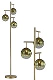 WOXXX Industrial Floor Lamp for Living Room, Gold Tree Floor Lamp with 3 Elegant Glass Lamp Head &...
