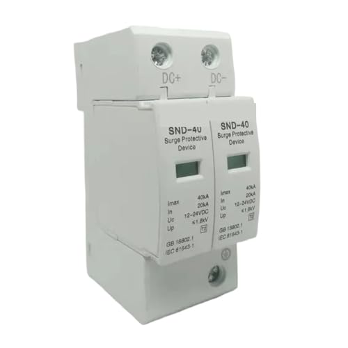 Protector contra sobretensiones CC y pararrayos SPD de 2 polos para paneles solares 24V 48V 2