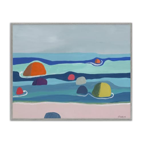 'Modern Floating Beach Buoys'| Framed Giclee Art