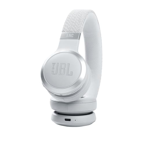 JBL Live 460 NC Wireless On-Ear Bluetooth Headphones with Active Noise-Cancelling Technology, Up to 50 Hours Battery Life, White - Image 3