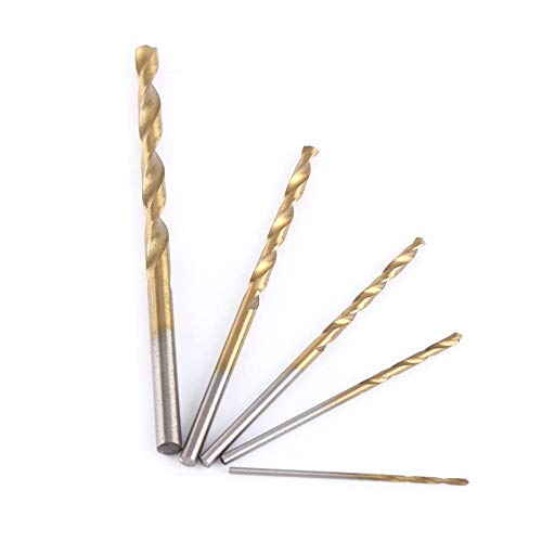 Twist Drill Bit, 19Pcs High Speed Steel Hss Titanium Coated Twist Drill Bit Set 1-10Mm Straight Shank For Drilling Harder Metals Stainless Chrome Aluminum Cast Iron #TOP3