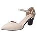 Dasongff Pointed Thick Strap Chaussures Talons Boucles de Femmes Mode Solid Toe Casual Crystal Talons Hauts pour Femmes Chaussure Été Botte
