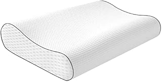 Side Sleeper Neck Pillow for Pain Relief Sleeping, Enther Cervical Memory Foam Pillow for Neck Support, Orthopedic Contour Firm Pillow with Washable Pillow Cover