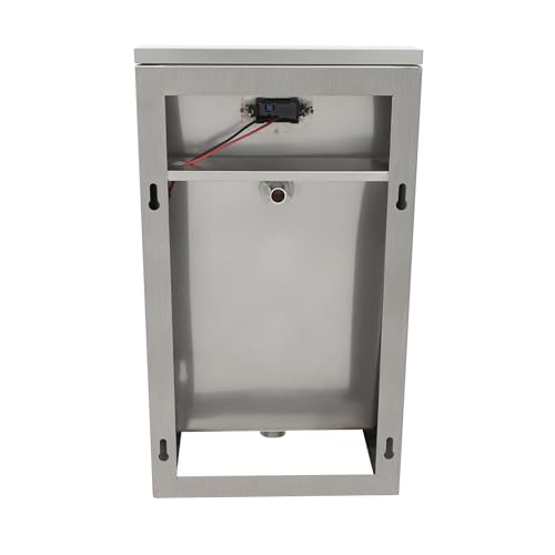 Urinal masculino automático con sensor para montaje en pared, de acero inoxidable 304, para hombres, con descarga inteligente, para garajes, KTV, dormitorios, bares, hoteles, tiendas (plateado) miniatura 6