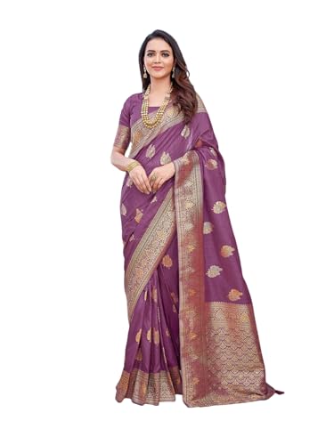 Image of Satrani Women's Jacquard Silk Blend Saree