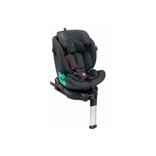 CAM S173-179 Seggiolino auto GT I-SIZE Nero - Seggiolino auto, Protezione testa impatti laterali, Imbracatura a 5 punti, Guida cintura, Sedile girevole a 360°, Rivestimenti sfoderabili - 40 cm - 150