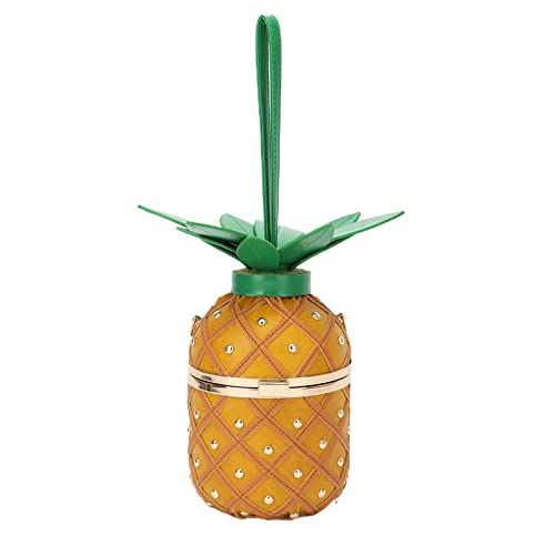 Lanpet Pineapple-Shaped Crossbody Bag for Women PU Leather Rivets Chain Strap Shoulder Bag Tote Handbags2