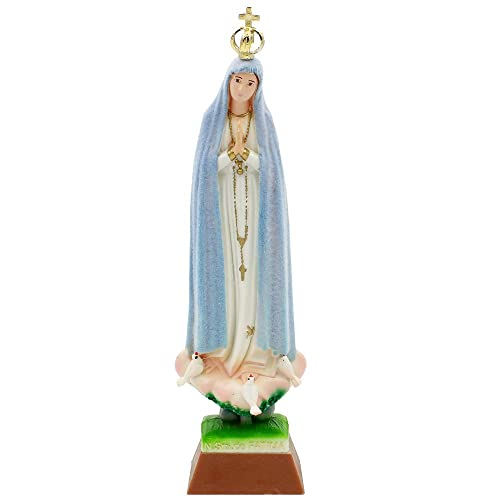 9" Inch Our Lady of Fatima Nossa Senhora Weather Color Changing Religious Statue