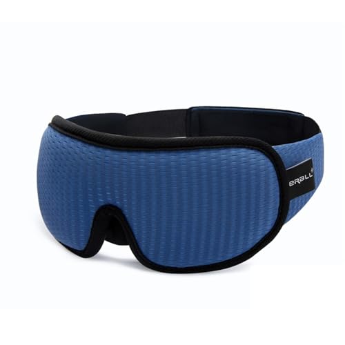 AHIOJEGX Antifaz para Dormir Seda Máscara for Dormir 3D Que bloquea la luz Antifaz for Dormir Visera de Espuma viscoelástica Ayuda for Dormir de Viaje Acolchada Suave(1PC-Blue)