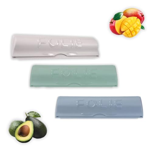 Matosch 3x Folienschneider Halter für Frischhaltefolie für die Küche,Für die Aufbewahrung, für den Alltag,für Camping,alufolie,klarsichtfolie, folienabrollerschrumpffolie,Alufolienspende