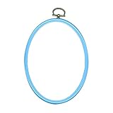 Vervaco Stickrahmen Plastik Stickerei Rahmen BLAU Tambour Kreuzstich Zubehör Rahmen ca. 10 x 14 cm Stickring Kunststoff Wanddekoration DIY Stickbilder zum Aufhängen Handwerksmaterial