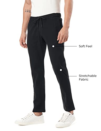 Image of FYLTR Men's Taper Fit Stretch Cotton Joggers with Elasticated Waistband & Drawstrings