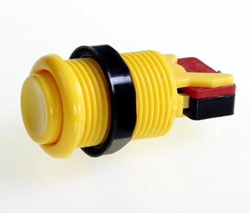 Push Button with Horizontal Microswitch (Yellow) by Retroarcade.us