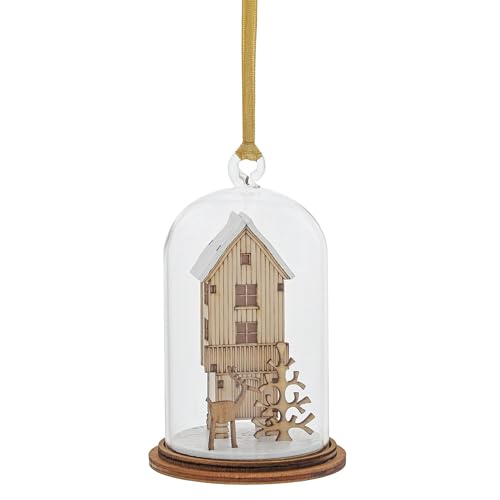 Cloche en verre decorative Enesco pour illuminer votre centre de table au réveillon de Noël