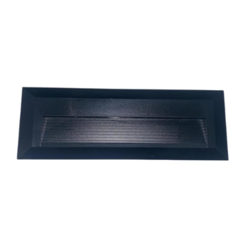 Balise LED en Saillie Rectangle 3W 220V 65° Noire IP65 pour Escaliers - Blanc Neutre 4000K - 5500K - SILAMP