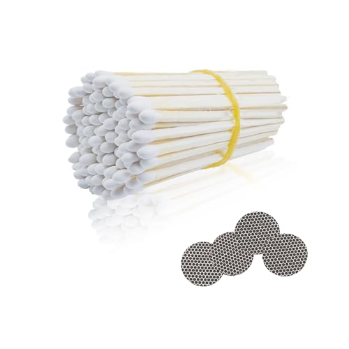 IGNITE EASE 3 Inch White Safety Matches Bulk 100 Count, Long Wooden Matchsticks with Striker for Candles, Fireplace, Grill