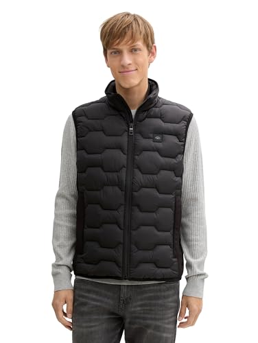 Preisvergleich Produktbild TOM TAILOR Herren 1044088 Weste, 29999 - Black, L EU