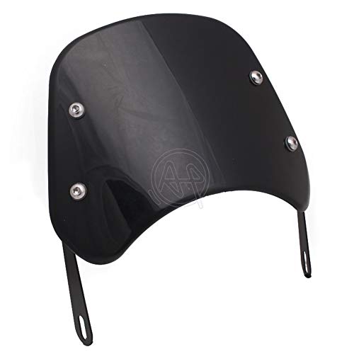 Pare-brise de moto universel noir déflecteur de vent pour phares 6,5-9,45 pouces