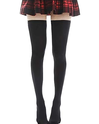 SUPER Q Cosplay Thigh High Stockings Cute Lolita Long Knee Socks Girls Costume Party Stockings for Women Black