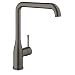 Produktbild GROHE Essence - Einhand-Spültischarmatur (Einlochmontage, Schwenkbereich wählbar 0° / 150° / 360°, Einlochmontage), hard graphite gebürstet, 30269AL0