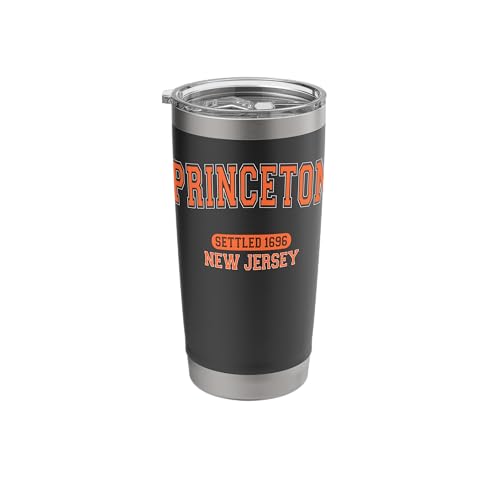 Princeton New Jersey Settled 1696 Vintage Varsity Orange Stainless Steel Insulated Tumbler