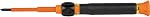 Klein Tools 32581INS Tournevis de précision, 2-in-1 Tournevis isolé avec numéro. 0 La Commission a adopté une décision sur la 1/8-Inch Boutons à fentes