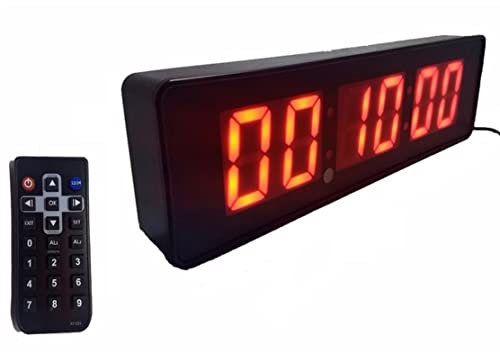 Cronometro Relogio Parede Digital Led para Academia 32cm Garantia:90 dias;Modelo:RF-31211;