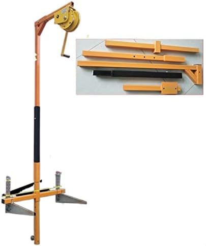 HVAC Installation Tool Kit - Folding Crane & High-Altitude Brackets for Outdoor Air Conditioner Lifting, 30m Winch Included - Essential Equipment for Easy & Efficient Installations