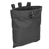 ダンプポーチ マガジン 収納 タクティカル ギヤ アーミー 腰袋 ウエストバッグ ホルスター MOLLEシステム 対応 サバゲー 屋外作業 アウトドア サポート 装備 SLM-L (BLACK)