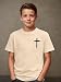 TQUEQRW Boys Christian Shirts Christian Graphic Tees Kids Faith Tshirts Inspirational Religious Short Sleeve T-Shirt Apricot