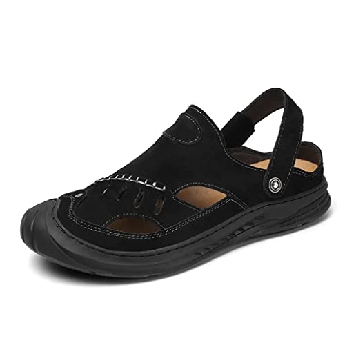 Men Sandals Leather Hiking Climbing Water Trekking Outdoor Sneaker Beach Fishing Non-Slip Water(43)