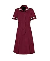 Alexandra al-hp297bu-80t Serie al-hp297 Reißverschluss vorne Kleid, Uni, cremefarben Keder/Trim, 80 cm Brust, Größe 6, hoch, burgund