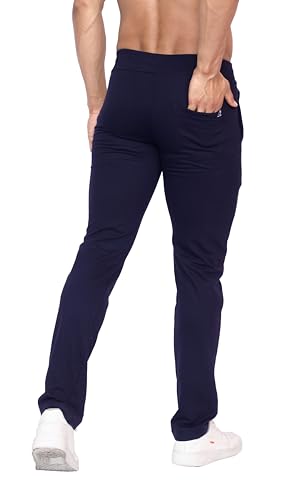Image of Big Button Men's Cotton Slim Fit Trackpant with Front Button Open