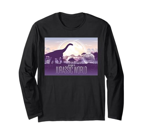T-shirt Jurassic World manches longues doux qui ne rétrécit pas au lavage