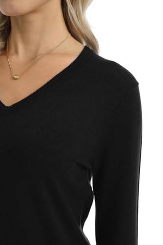 Image of QUALFORT Women's Sweaters Long Sleeve Soft Lightweight Basic Knitted Pullover Sweater