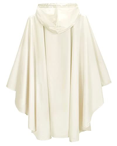 Rain Poncho Jacket Coat Hooded Zipper Style for Women/Men/Adult with Pocket