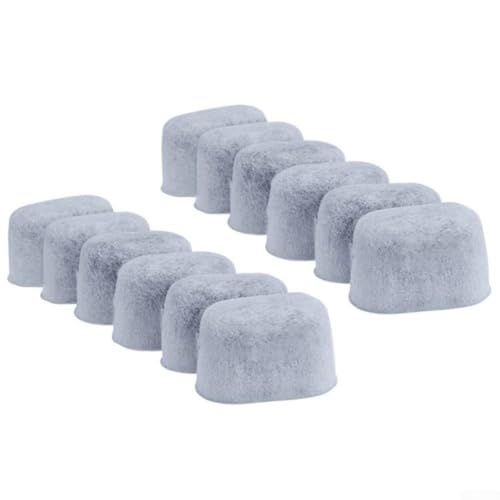 Jonikuper Charcoal Water Filter for Coffee Machines, Coconut Shell Activated Carbon Fiber Filter Element for Water Dispensers and Sports Bottles,(12pcs)