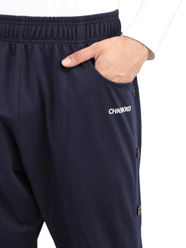 Image of CHKOKKO Men Casual Track Pant Gym Workout Lower with Pocket Navy XXL