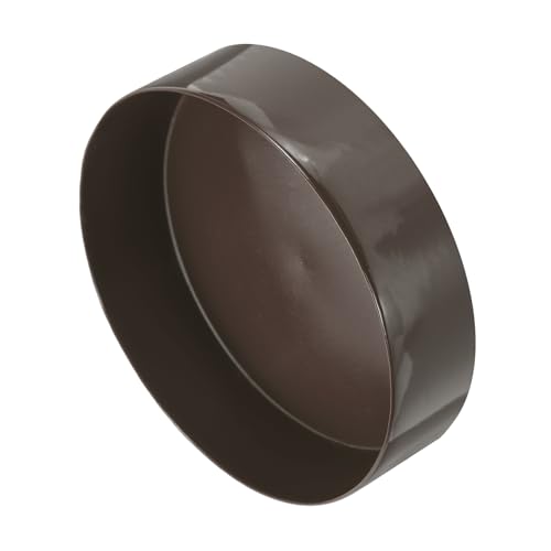 Image of uxcell 4pcs Rubber End Caps 200mm(7 7 /8 Inch) ID x 80mm(3 1 /8 Inch) H Vinyl Round End Cap Cover Screw Thread Protectors Brown