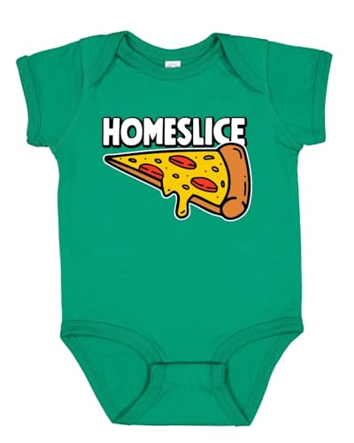 Shark & Hammer Homeslice Funny Cute Pepperoni Cheese Pizza Slice Pop Culture Baby Creeper Boys Girls Infant Bodysuit - Main Image