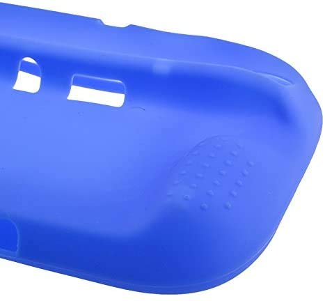 For WiiU Gamepad Controller Protective Soft Rubber Shell Case Cover WiiU Controller (Blue)