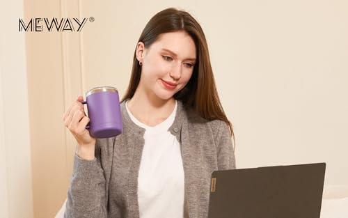 MEWAY 12oz Insulated Coffee Mug with Handle