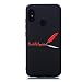 Produktbild Nadoli Schutzhülle Hülle für Xiaomi Redmi Note 6 Pro,Cool Kreativ Ultra Dünn Silikon Handyhülle Ultra Dünn Schwarz Weich TPU Bumper Case Backcover mit Muster,Rot Feder