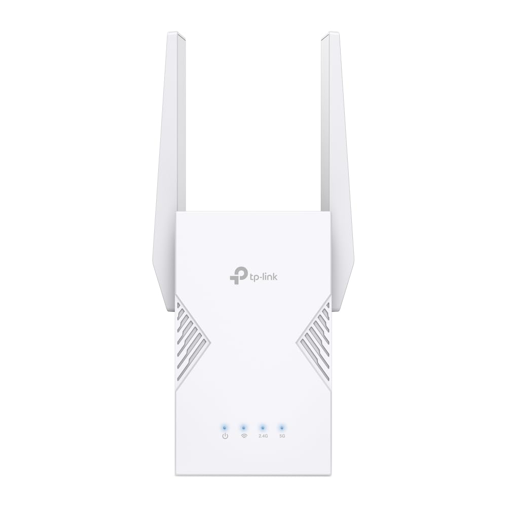 TP-Link WiFi 7 RE220BE BE3600Mbps dwupasmowy repeater WiFi, 1 x port gigabitowy, wydajny do domu, kompatybilny ze wszystkimi skrzynkami internetowymi, 160 MHz, MLO, 4K-QAM, Multi-Rus